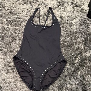 Michael Kors Black Studded Swimsuit